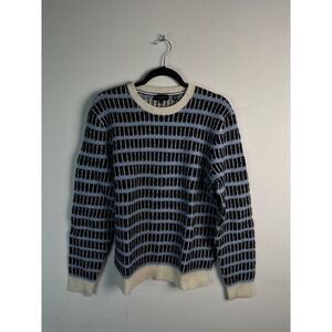 Ted Baker London‎ Mens Waylen Textured Stripe Wool Blend Sweater Blue 3 M NWT